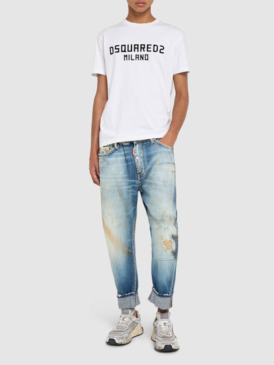 Dsquared2: Cool Fit コットンTシャツ - men_1 | Luisa Via Roma