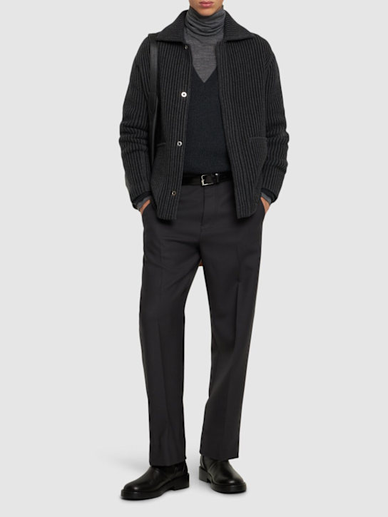 Zegna: Pure wool 5-pocket pants - men_1 | Luisa Via Roma