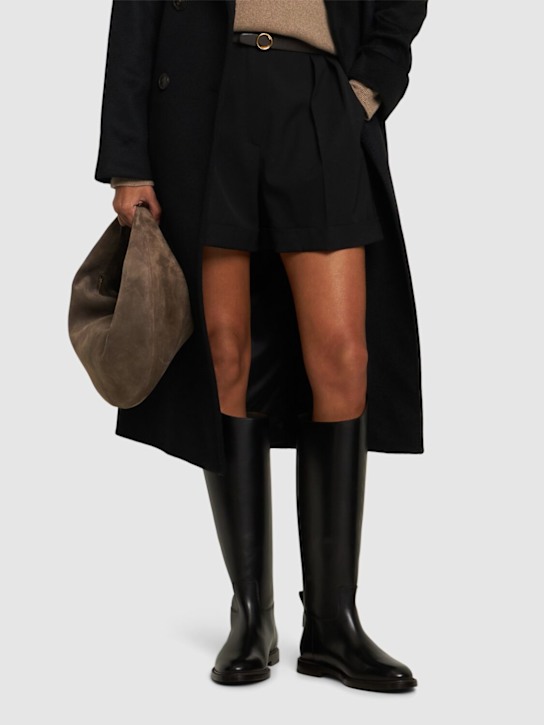 Brunello Cucinelli: 20mm Leather riding boots - women_1 | Luisa Via Roma