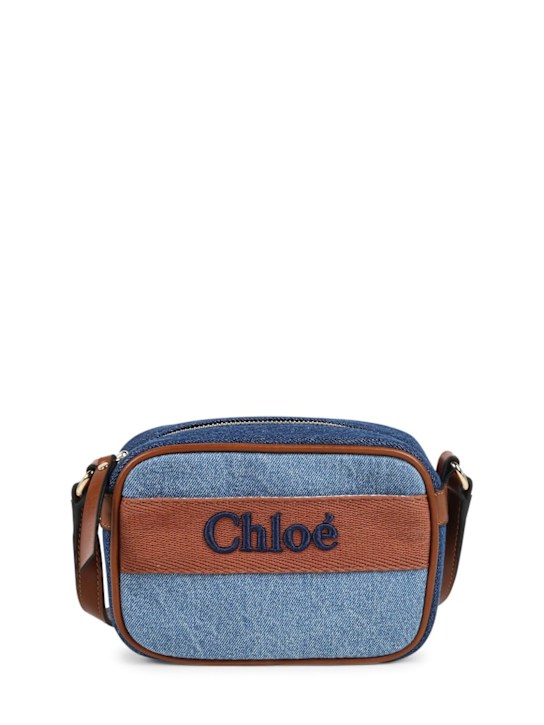 Chloé: Bolso de hombro de denim de algodón - kids-girls_1 | Luisa Via Roma