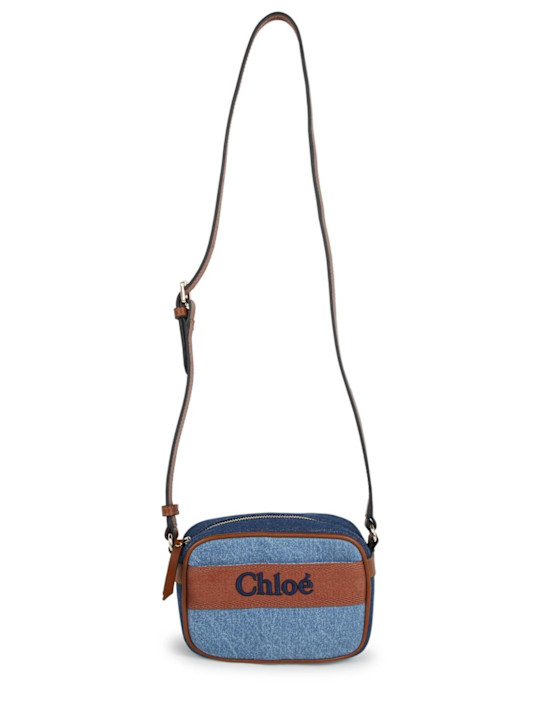 Chloé: Bolso de hombro de denim de algodón - kids-girls_0 | Luisa Via Roma