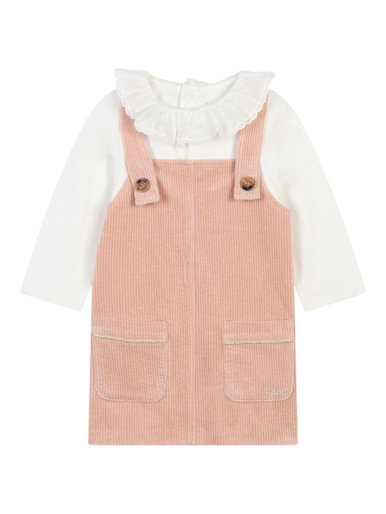 Chloé: コットンシャツ＆コーデュロイワンピース - kids-girls_0 | Luisa Via Roma