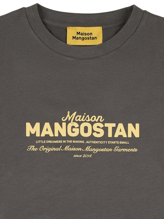 Maison Mangostan: オーガニックコットンTシャツ - グレー - kids-boys_1 | Luisa Via Roma