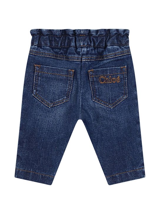 Chloé: ストレッチコットンデニムジーンズ - kids-girls_1 | Luisa Via Roma