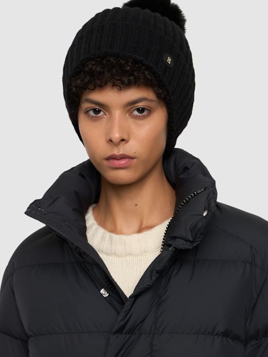 Bogner: Ranya1 wool blend beanie - Black - women_1 | Luisa Via Roma