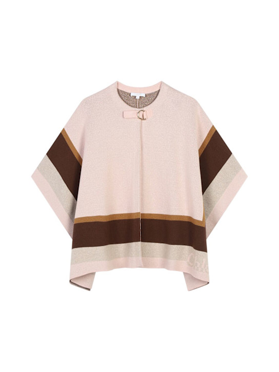 Chloé: コットン＆ウールニットケープ - kids-girls_0 | Luisa Via Roma