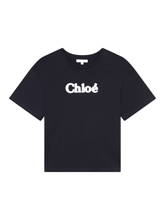 Chloé: コットンTシャツ - kids-girls_0 | Luisa Via Roma