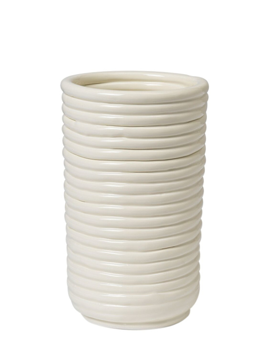 Ferm Living: Corduroy vase - White - ecraft_0 | Luisa Via Roma