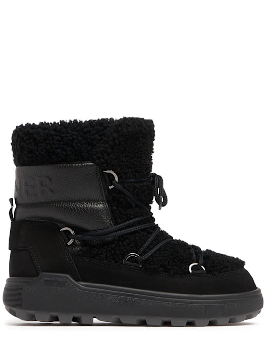 Bogner: 20mm Chamonix leather & suede snow boots - women_0 | Luisa Via Roma