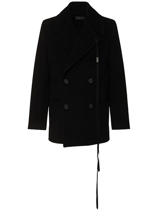 Ann Demeulemeester: Harry felted wool peacoat - men_0 | Luisa Via Roma