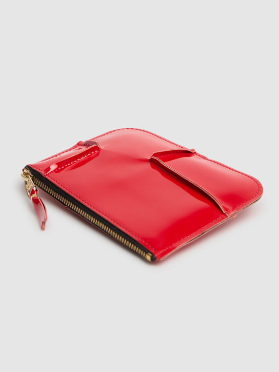 Comme des Garçons Wallet: Reversed Hem patent zip wallet - men_1 | Luisa Via Roma