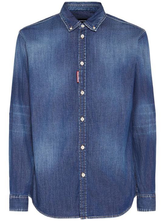 Dsquared2: Relax Dan stretch cotton shirt - men_0 | Luisa Via Roma
