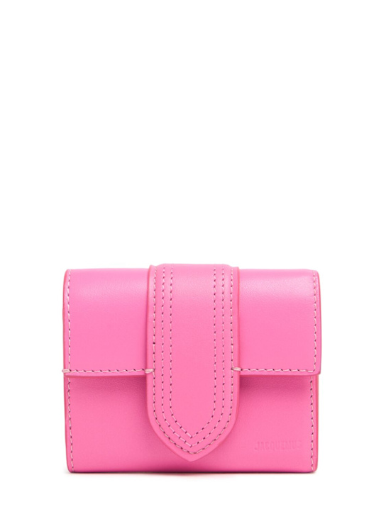 Jacquemus: Le Compact Bambino smooth leather wallet - women_0 | Luisa Via Roma