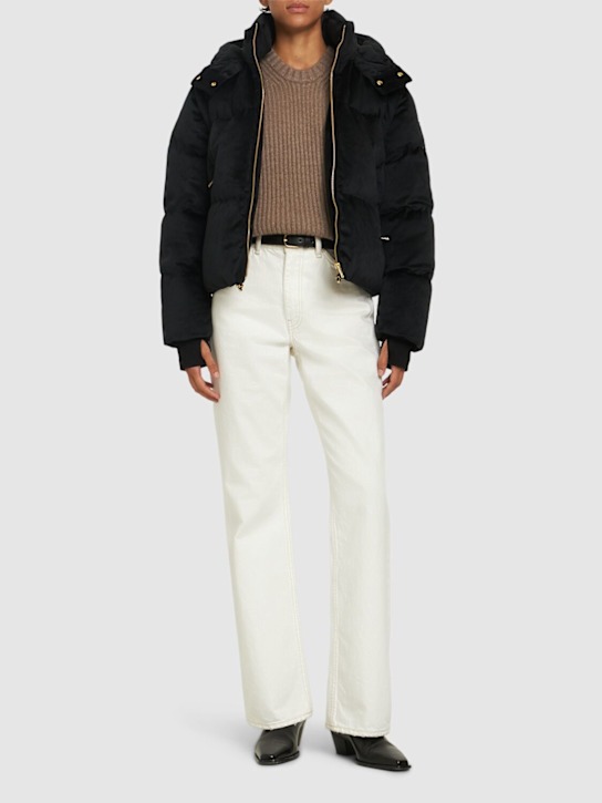 Moose Knuckles: Chaqueta de plumas de terciopelo - women_1 | Luisa Via Roma