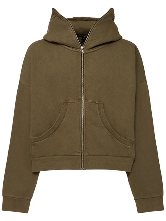 Entire Studios: Full zip cotton hoodie - men_0 | Luisa Via Roma