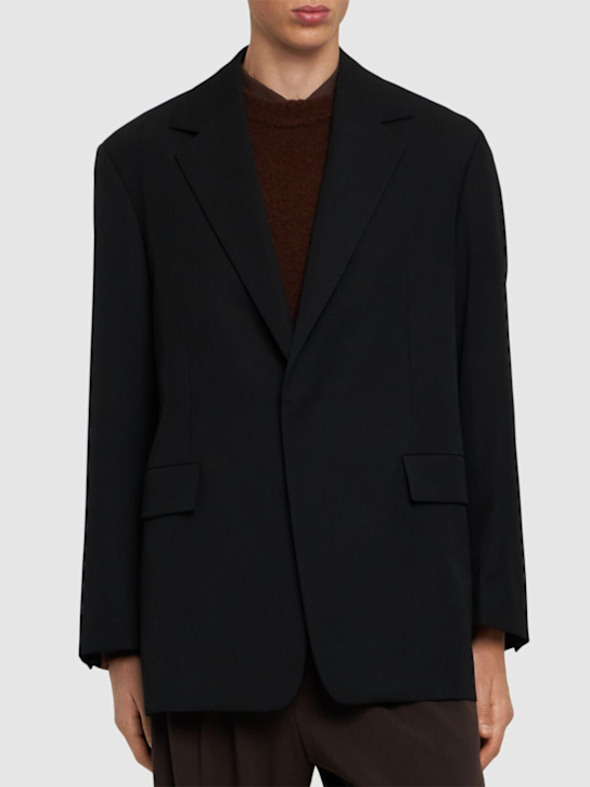 Jil Sander: Blazer monopetto in gabardina di lana - men_2 | Luisa Via Roma