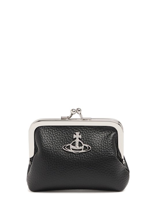 Vivienne Westwood: Mini grained leather coin purse - women_0 | Luisa Via Roma