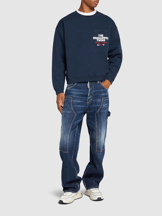 Dsquared2: Relax fit crewneck sweatshirt - men_1 | Luisa Via Roma