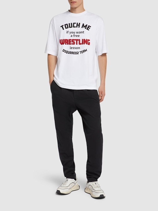 Dsquared2: One pleat cotton pants - men_1 | Luisa Via Roma