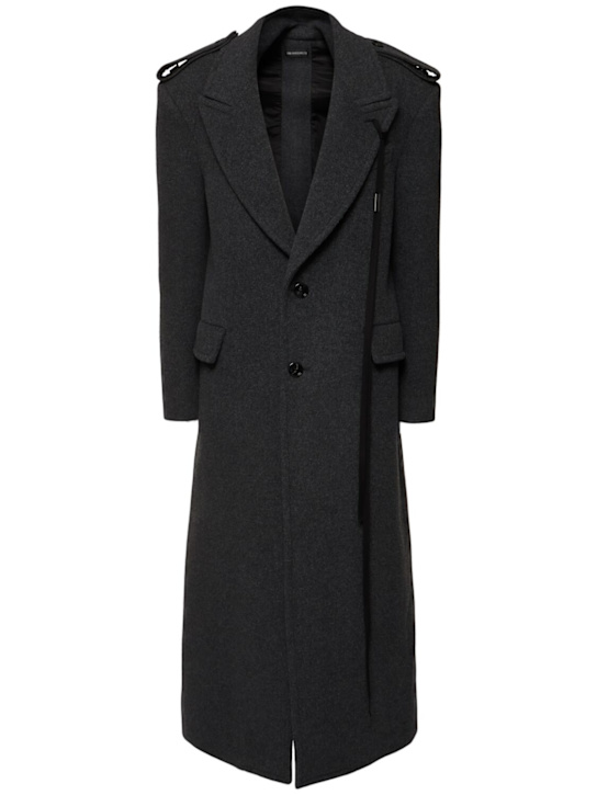 Ann Demeulemeester: Manteau long cintré à revers pointus Bianca - women_0 | Luisa Via Roma