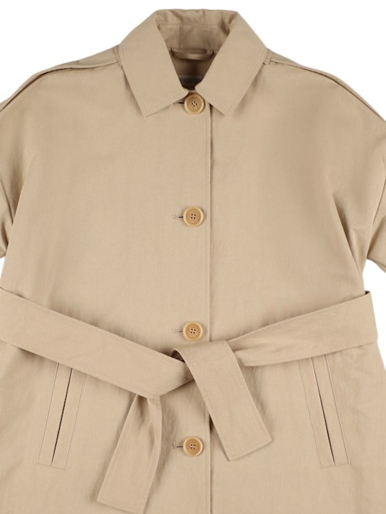 Burberry: Impermeabile in nylon e cotone - kids-boys_1 | Luisa Via Roma