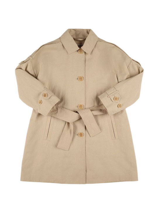 Burberry: Impermeabile in nylon e cotone - kids-boys_0 | Luisa Via Roma