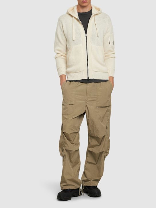 C.P. Company: Diagonal Raised Fleece Google sweatshirt - men_1 | Luisa Via Roma