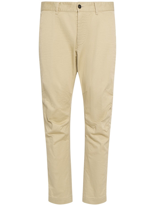 Dsquared2: Pantaloni chino in cotone stretch - Desert Tan - men_0 | Luisa Via Roma
