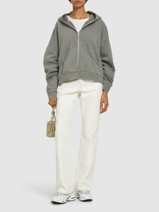 Entire Studios: Eternal cotton full-zip hoodie - Grey - women_1 | Luisa Via Roma