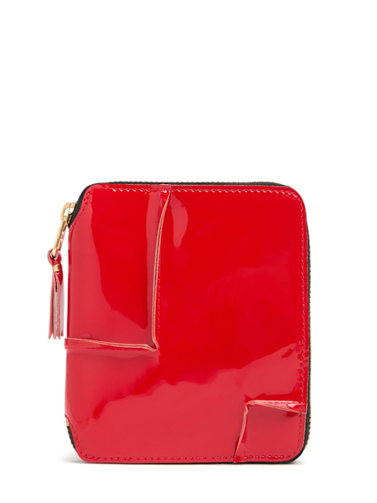 Comme des Garçons Wallet: Portafoglio in vernice con zip - women_0 | Luisa Via Roma