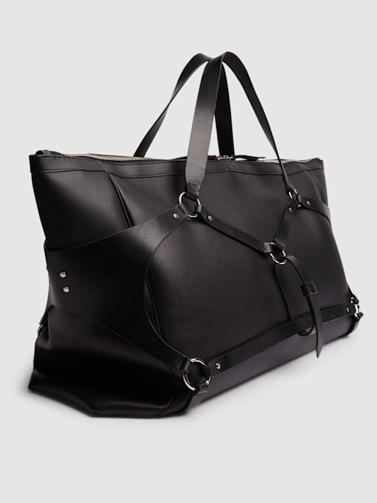 Dsquared2: Leather tote bag - Black - men_5 | Luisa Via Roma