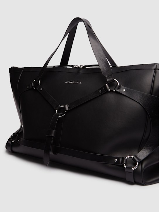 Dsquared2: Leather tote bag - Black - men_2 | Luisa Via Roma
