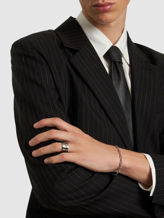Valentino Garavani: Toile Iconograph band ring - men_1 | Luisa Via Roma
