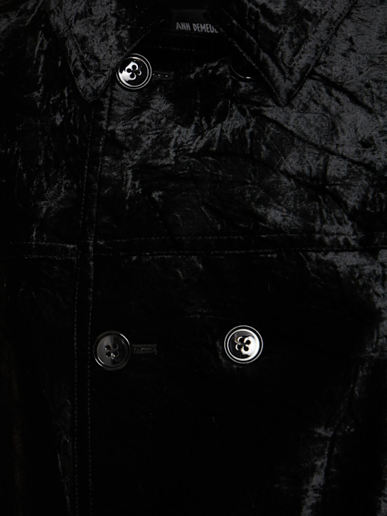 Ann Demeulemeester: Cappotto doppiopetto Siri in velluto - women_3 | Luisa Via Roma