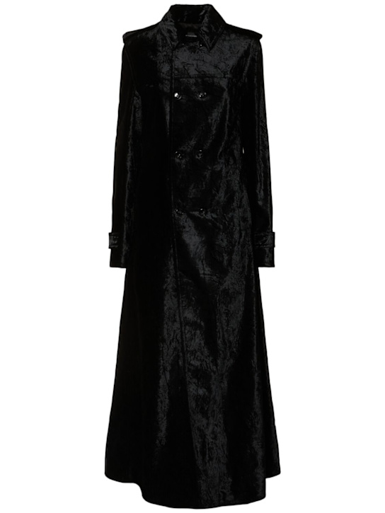 Ann Demeulemeester: Cappotto doppiopetto Siri in velluto - women_0 | Luisa Via Roma