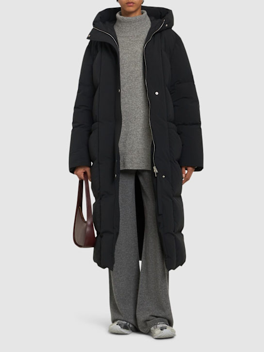 Jil Sander: Long hooded down coat - women_1 | Luisa Via Roma