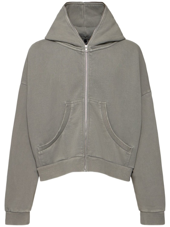 Entire Studios: Eternal cotton full-zip hoodie - Grey - men_0 | Luisa Via Roma
