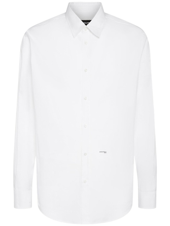 Dsquared2: Relax Dan stretch cotton shirt - men_0 | Luisa Via Roma