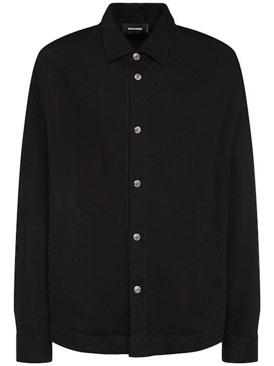 Dsquared2: Denim-Overshirt „Icon Black“ - men_0 | Luisa Via Roma