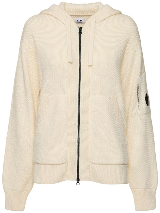 C.P. Company: Diagonal Raised Fleece Google sweatshirt - women_0 | Luisa Via Roma