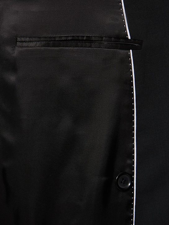 Dolce&Gabbana: Stretch wool double two piece suit - Black - men_6 | Luisa Via Roma