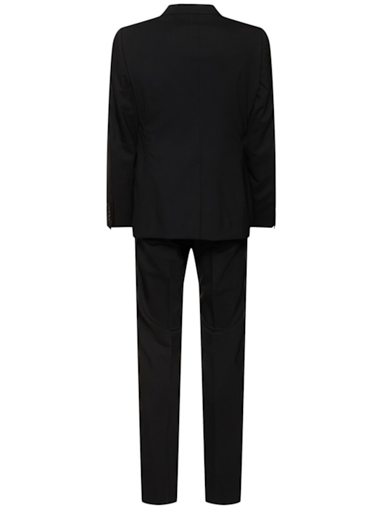 Dolce&Gabbana: Stretch wool double two piece suit - Black - men_4 | Luisa Via Roma