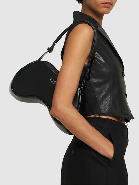 Diesel: Play Crossbody leather shoulder bag - Black - women_1 | Luisa Via Roma