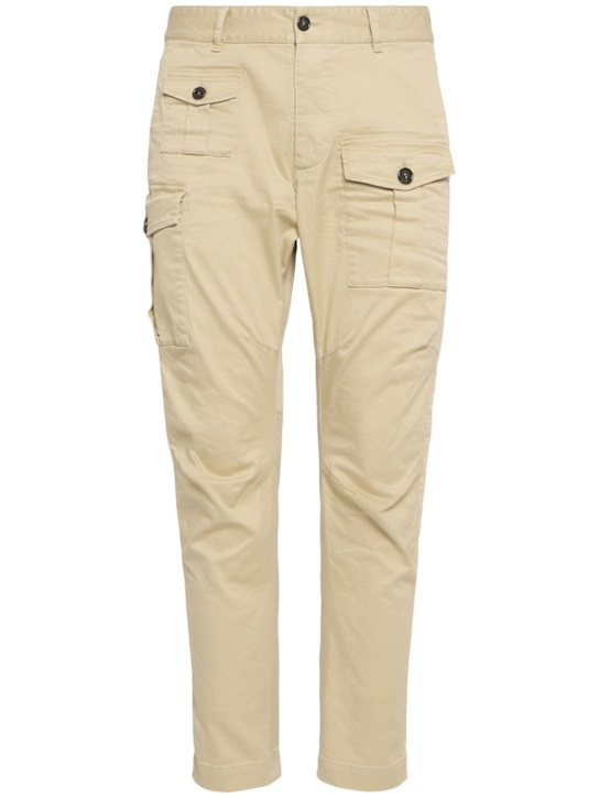 Dsquared2: Pantalon cargo en coton stretch Sexy - men_0 | Luisa Via Roma
