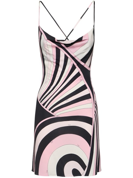 Pucci: Printed satin short dress - women_0 | Luisa Via Roma