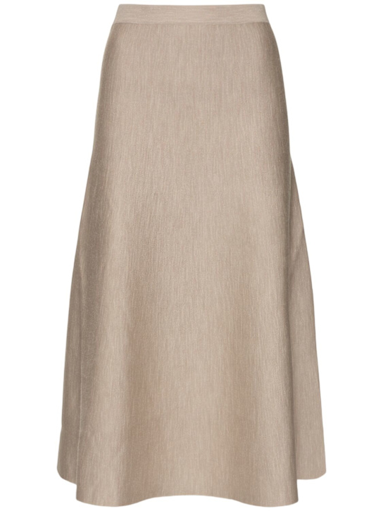 Gabriela Hearst: Jupe mi-longue en maille de laine mélangée Freddie - women_0 | Luisa Via Roma