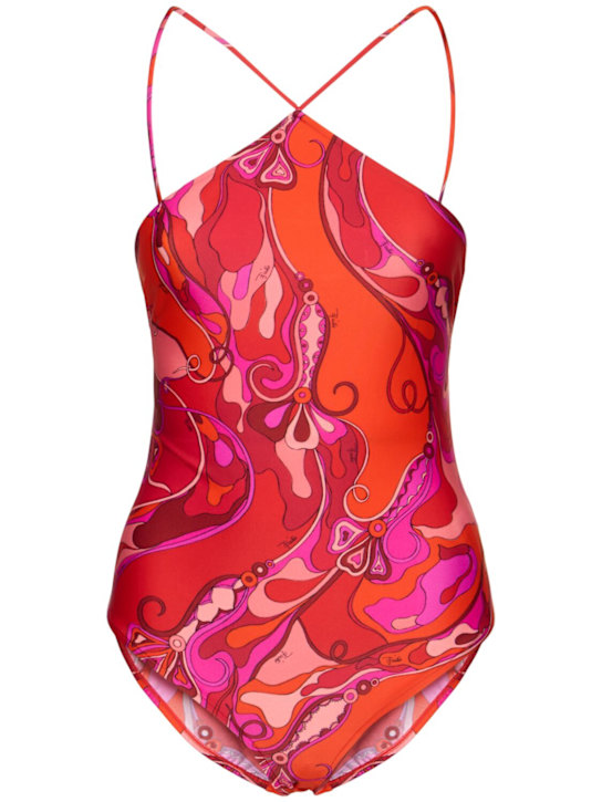 Pucci: Printed lycra one piece swimsuit - women_0 | Luisa Via Roma