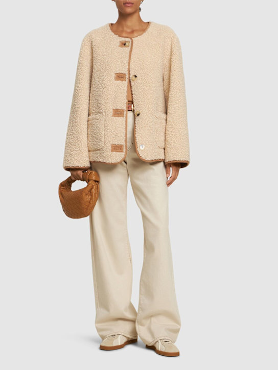 Forte_forte: Faux shearling double face short coat - women_1 | Luisa Via Roma