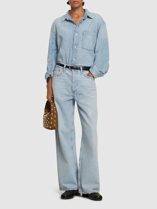 Agolde: Low slung baggy jeans - Light Blue - women_1 | Luisa Via Roma