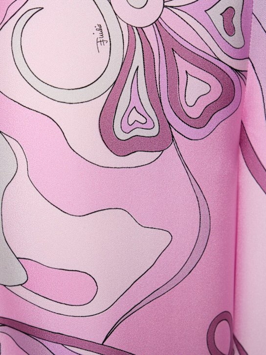 Pucci: 印花真丝斜纹阔腿裤 - Lilac/Multi - women_3 | Luisa Via Roma